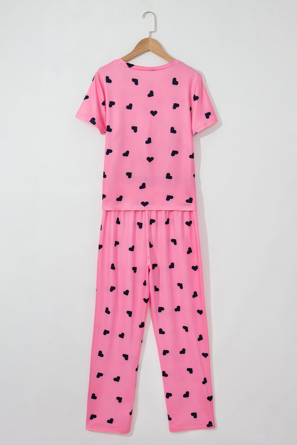 Pink Heart Print Lounge Set