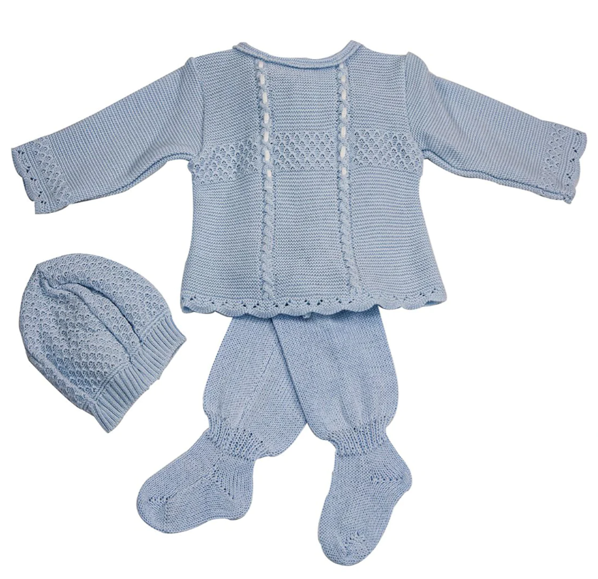 Boys blue knit set