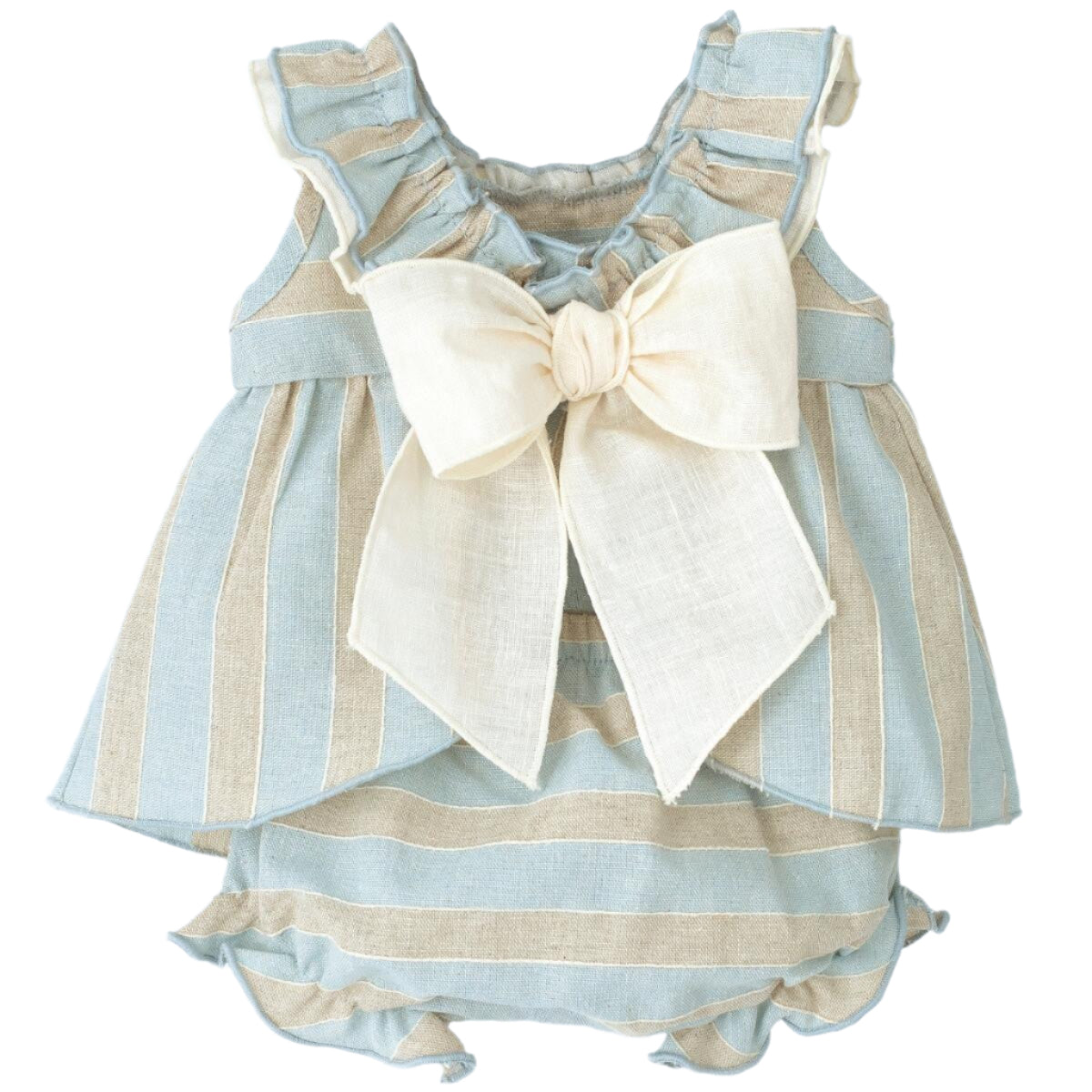 Striped Linen Swing Top & Bloomer Set
