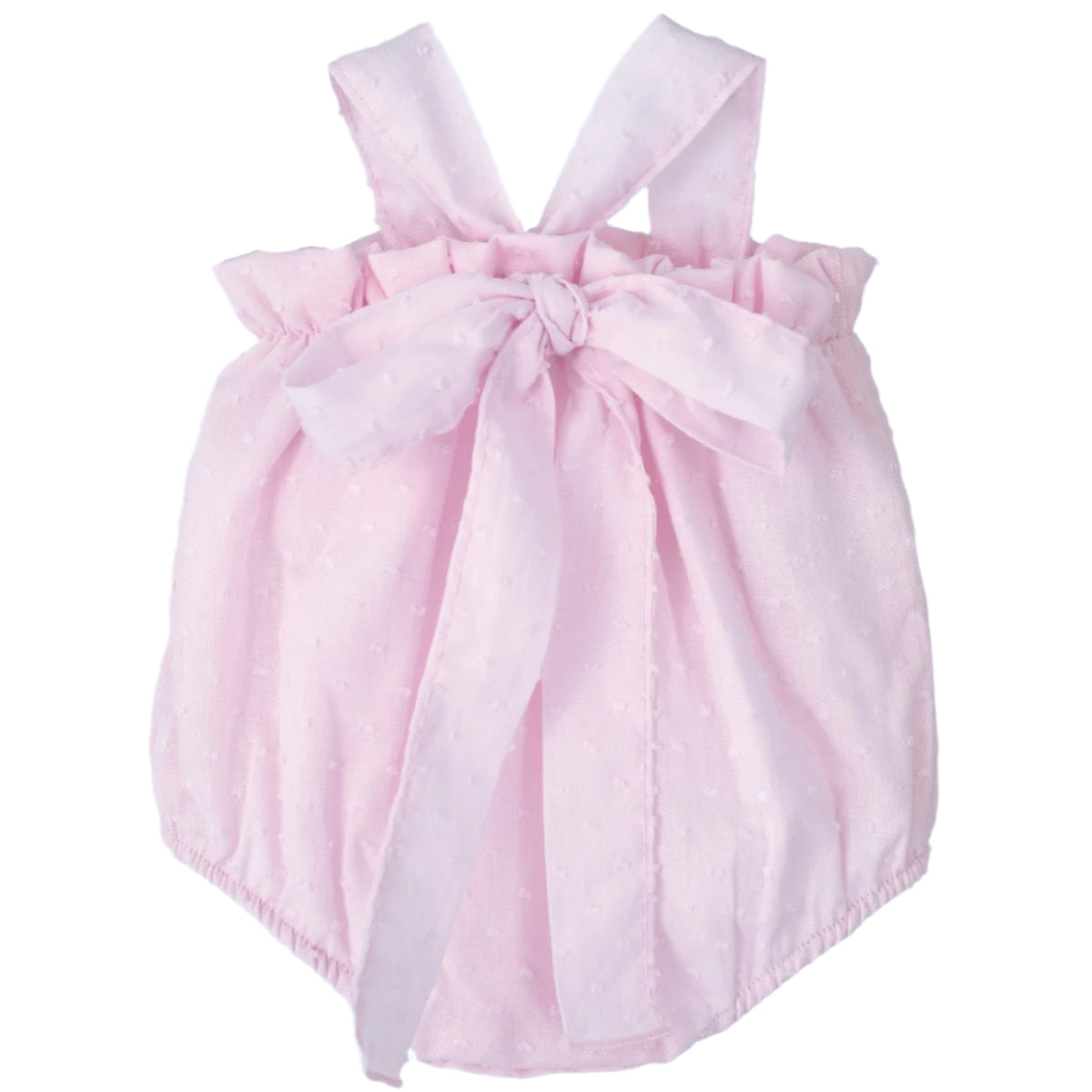 Pink Swiss Dot Romper