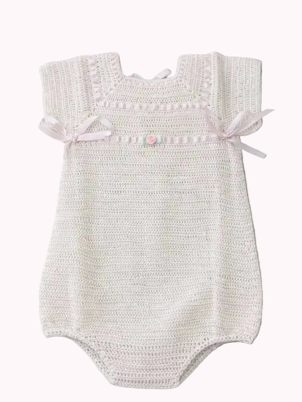 Rosebud Ribbon Knit Romper