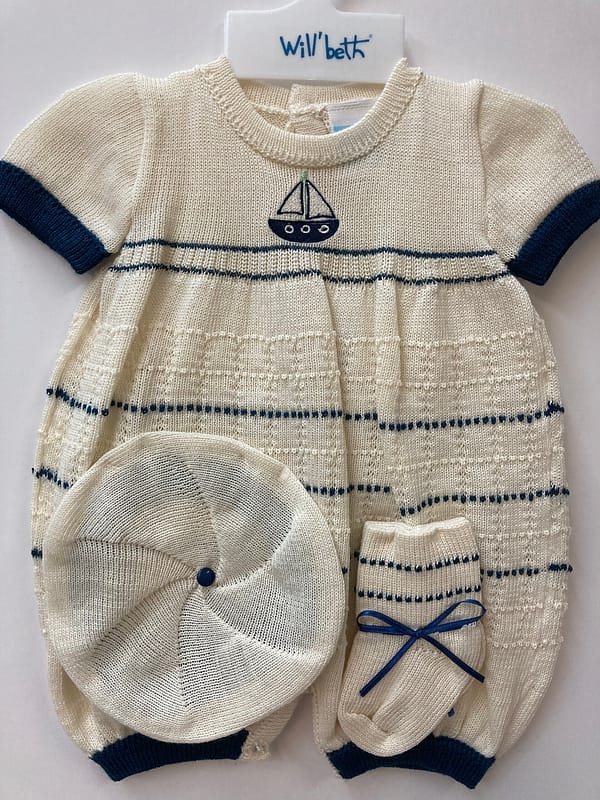 Infant Boys Knitted Sailor Romper