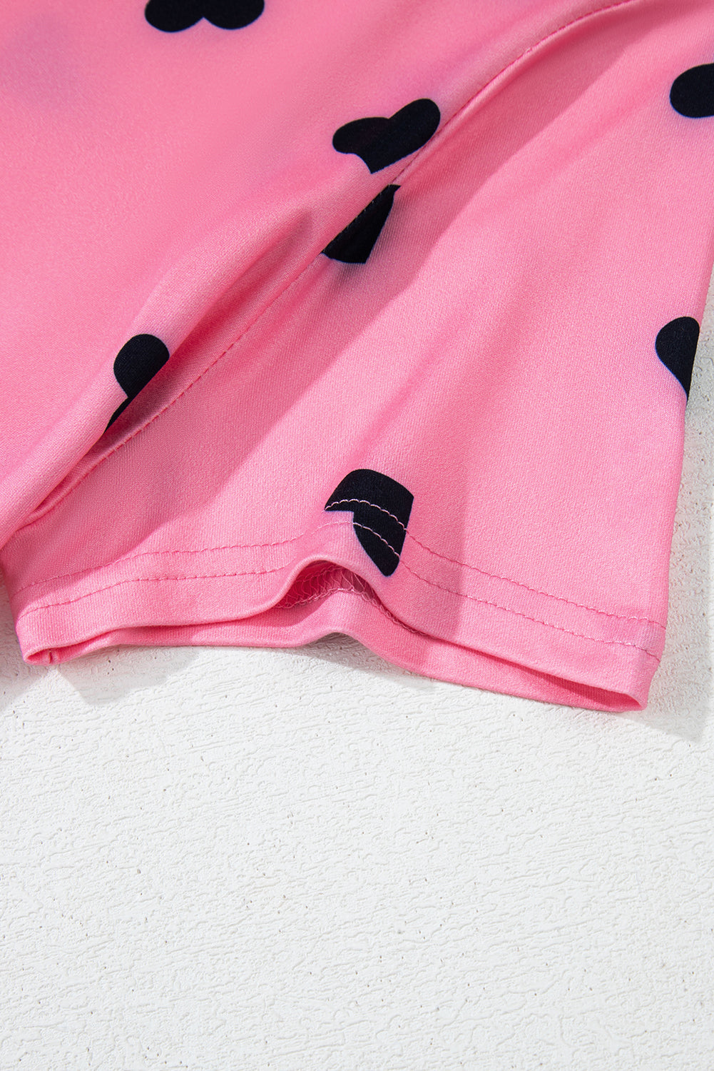 Pink Heart Print Lounge Set