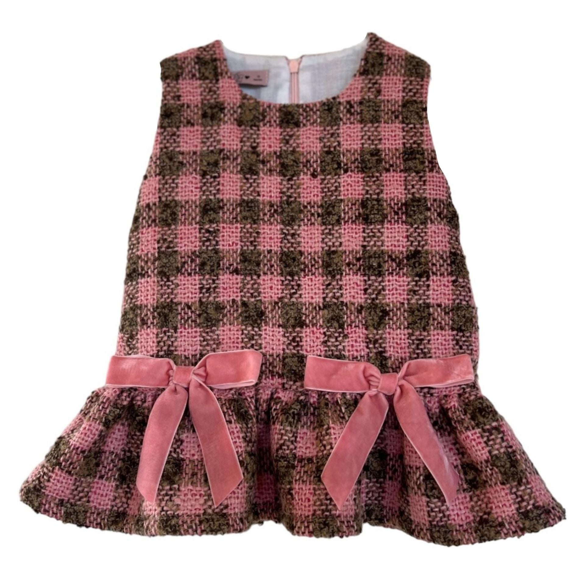 Pink and Brown Tweed Dress Little Angels Boutique Pink and Brown Tweed Dress Little Angels Boutique