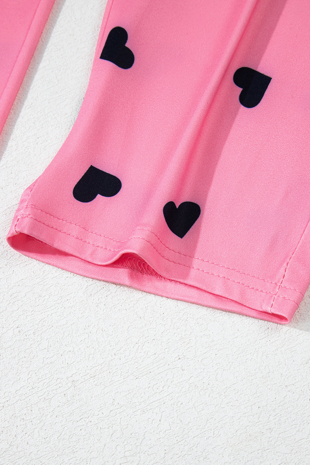 Pink Heart Print Lounge Set