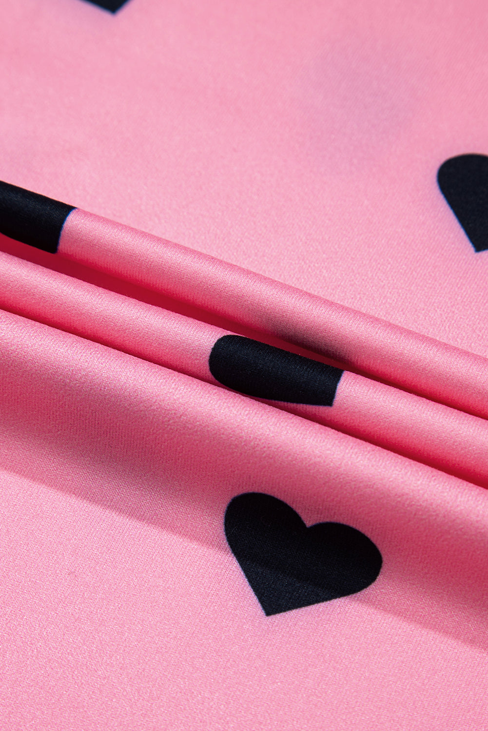 Pink Heart Print Lounge Set