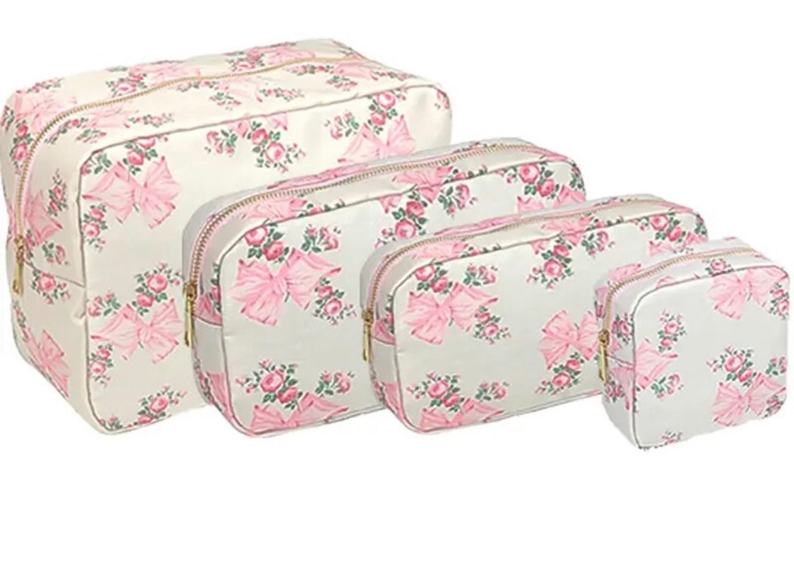 Shabby Bow Pouch Pink