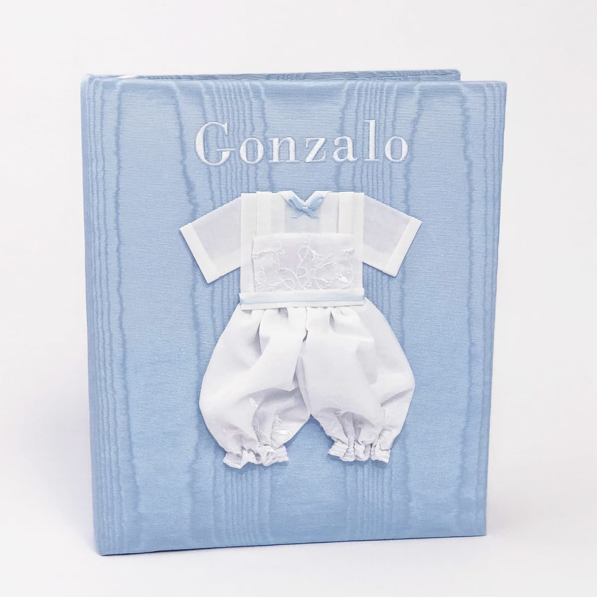 Memory Book in Moire Fabric with Swiss Batiste Knickers