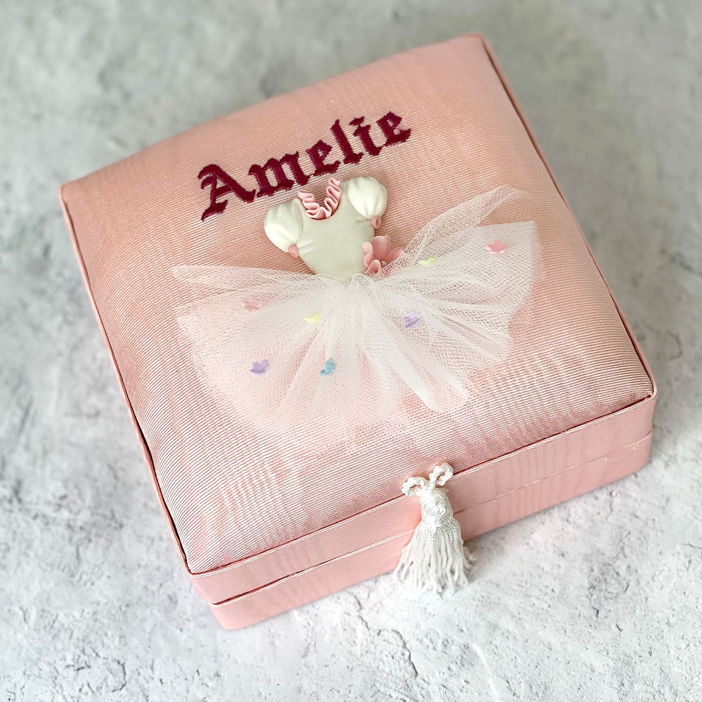 Jewelry Box in Moire Fabric