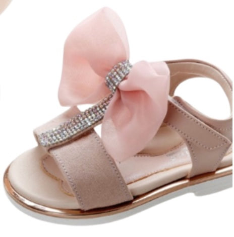 Sandals with Bow and Rhinestones