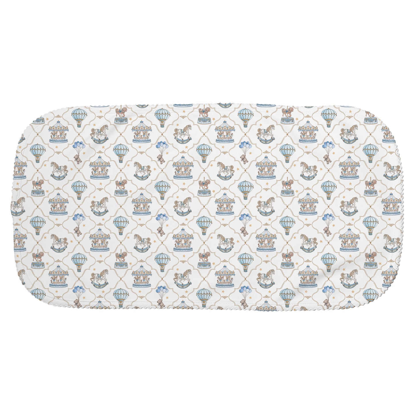 Coquette Blue Burp Cloth