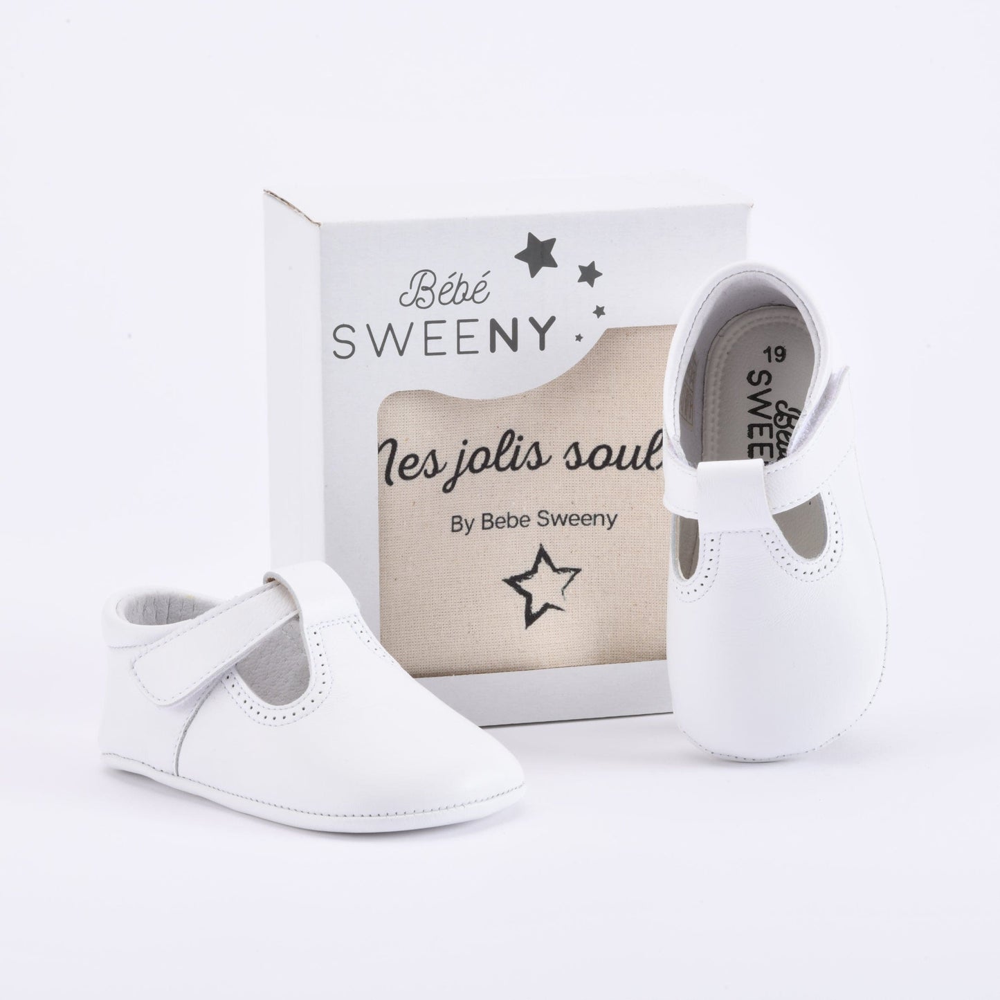 Baby White Leather Pre-Walker Shoes