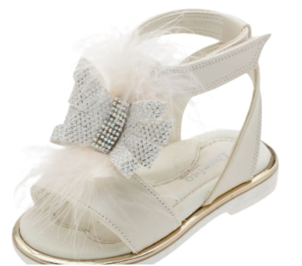 Sandals with Feathers and Bow