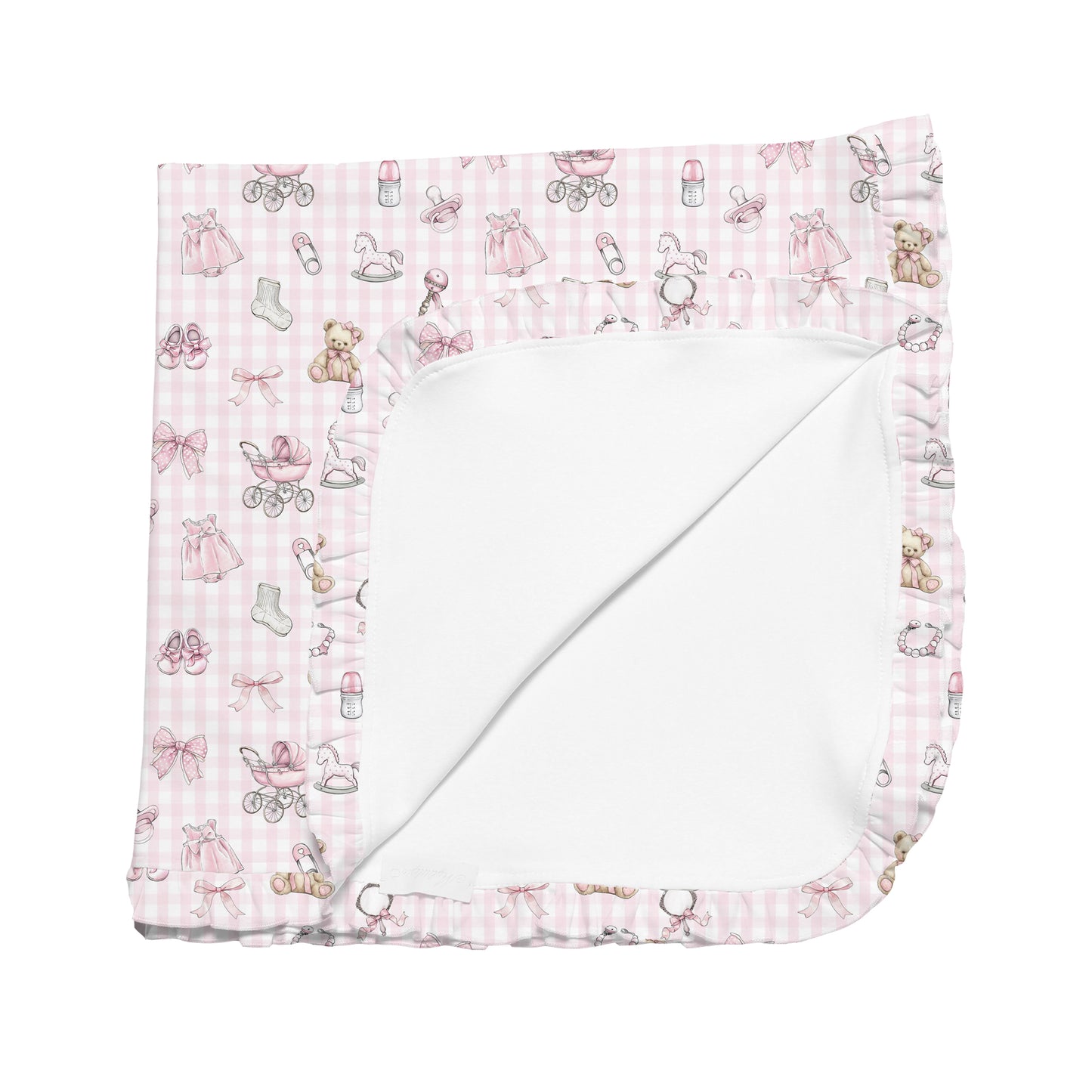 Fancy Pink Ruffled Blanket