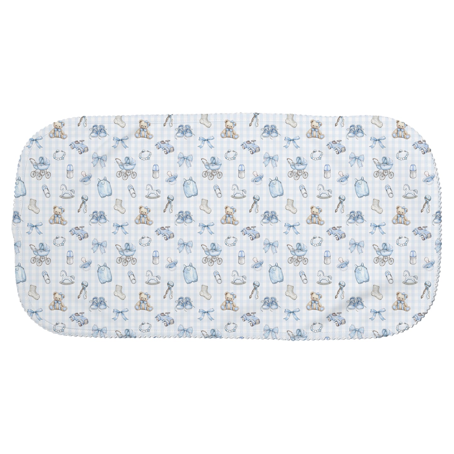 Fancy Blue Burp Cloth
