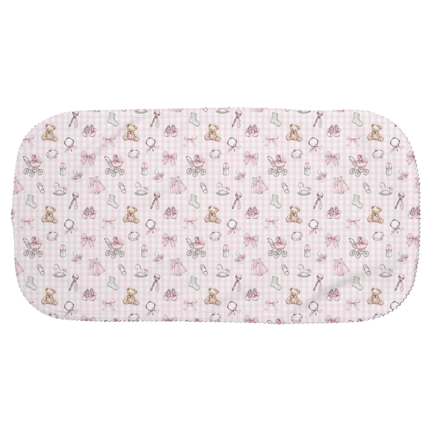 Fancy Pink Burp Cloth