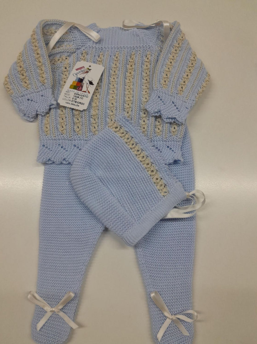 Boys Infant Knit Set Blue
