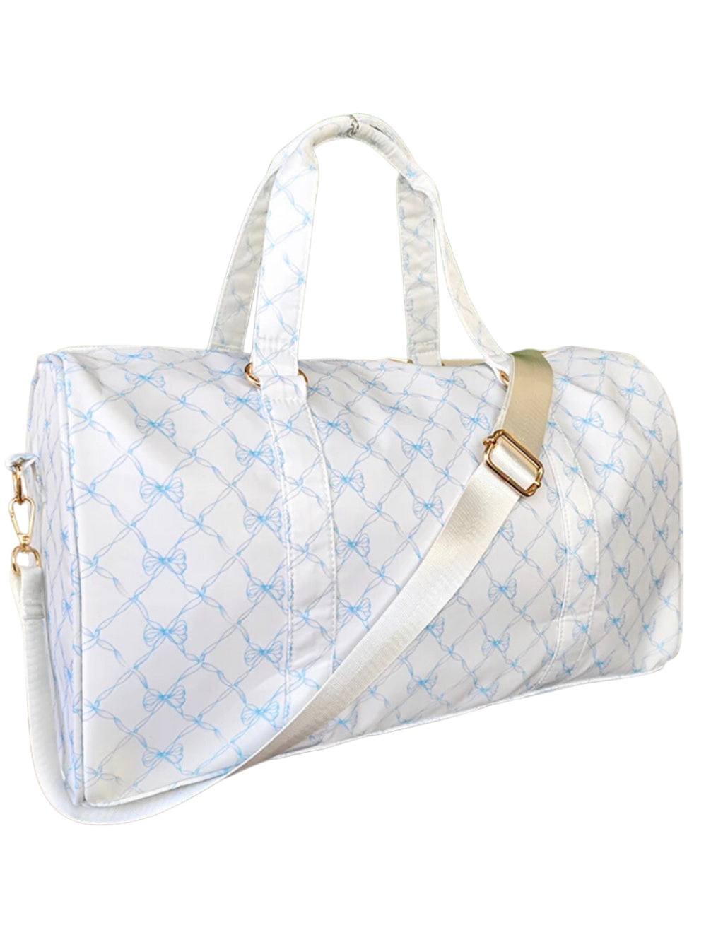 Blue Bow Trellis Duffle
