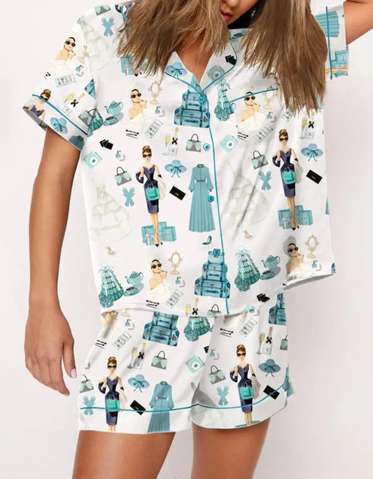 Women’s Satin Breakfast at Tiffany’s Pajama’s