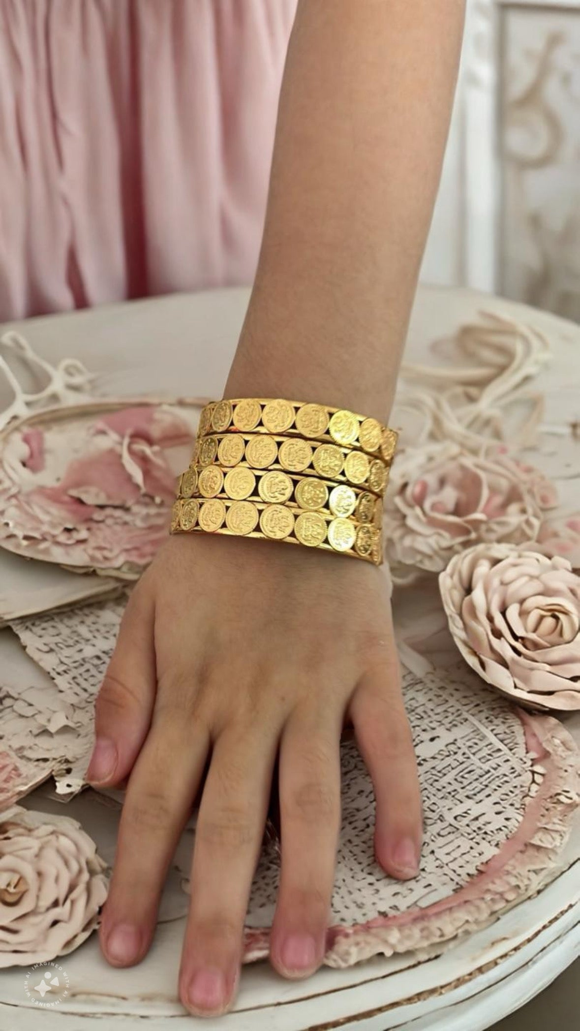 Gold Coin Bangles