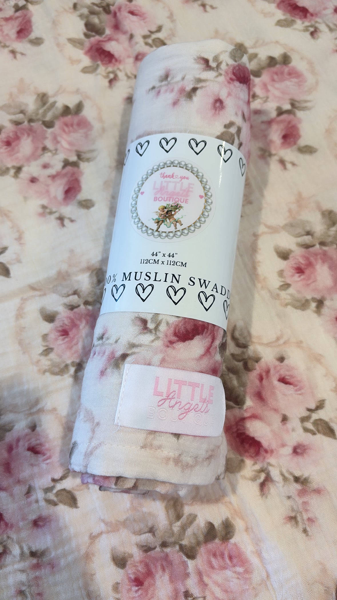 Little Angels Exclusive Print 100% Muslin Swaddle