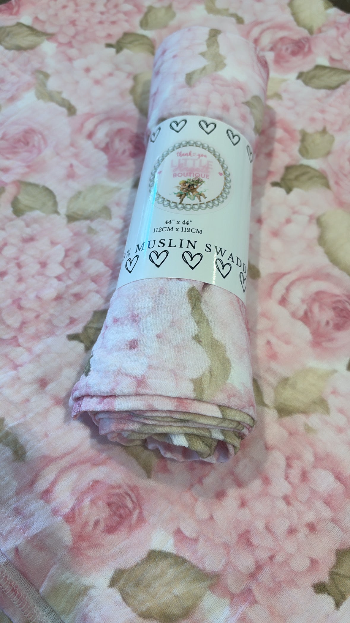Little Angels Exclusive Print 100% Muslin Swaddle