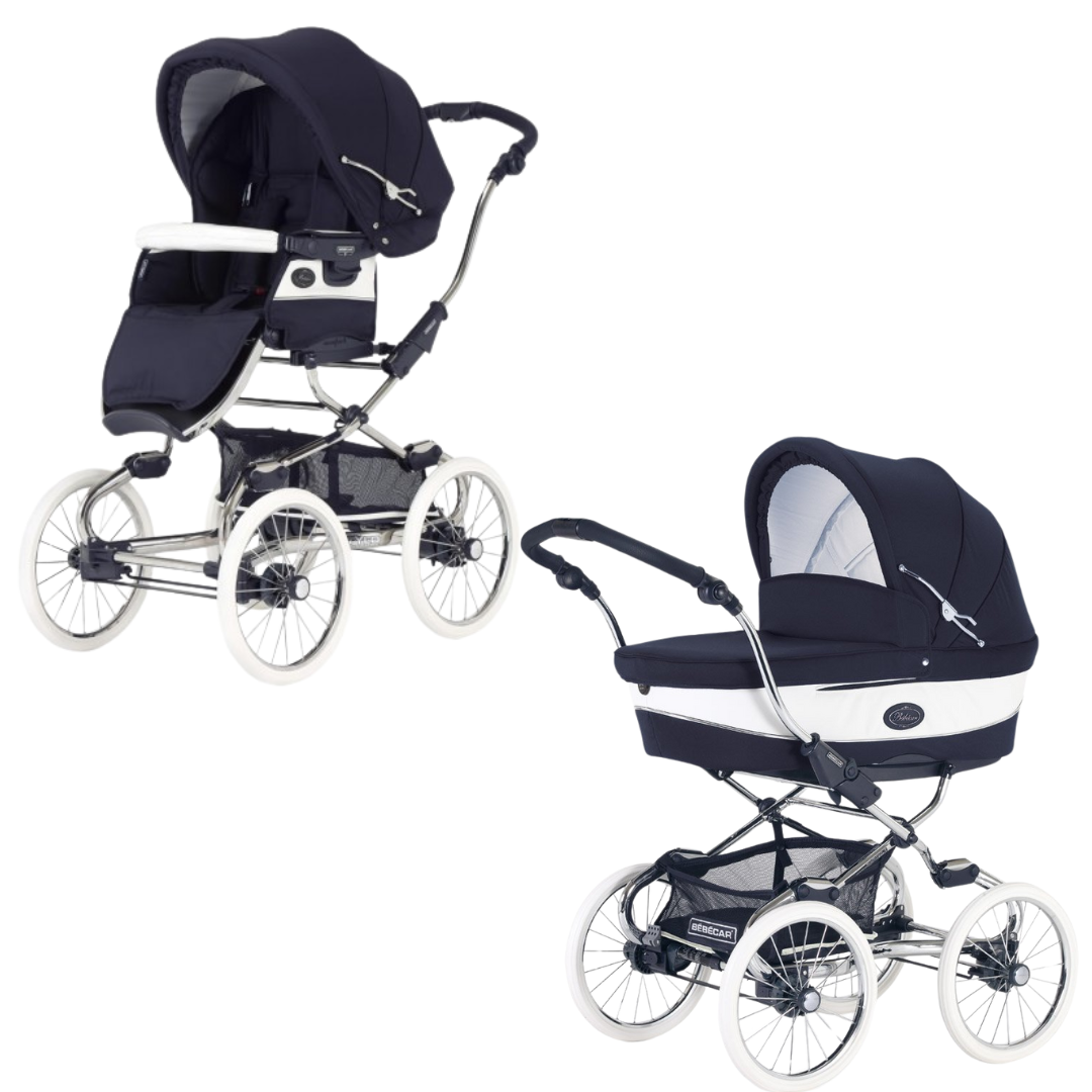 classic baby stroller BebeCar Pram Stylo Navy – Little Angels Boutique