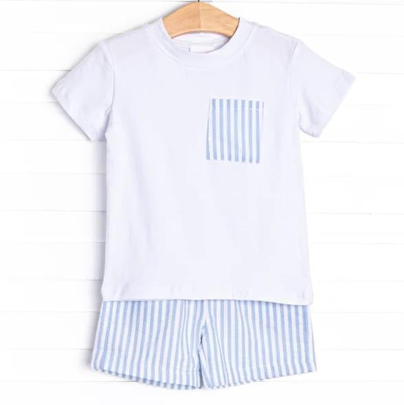 Boys Striped Short Set