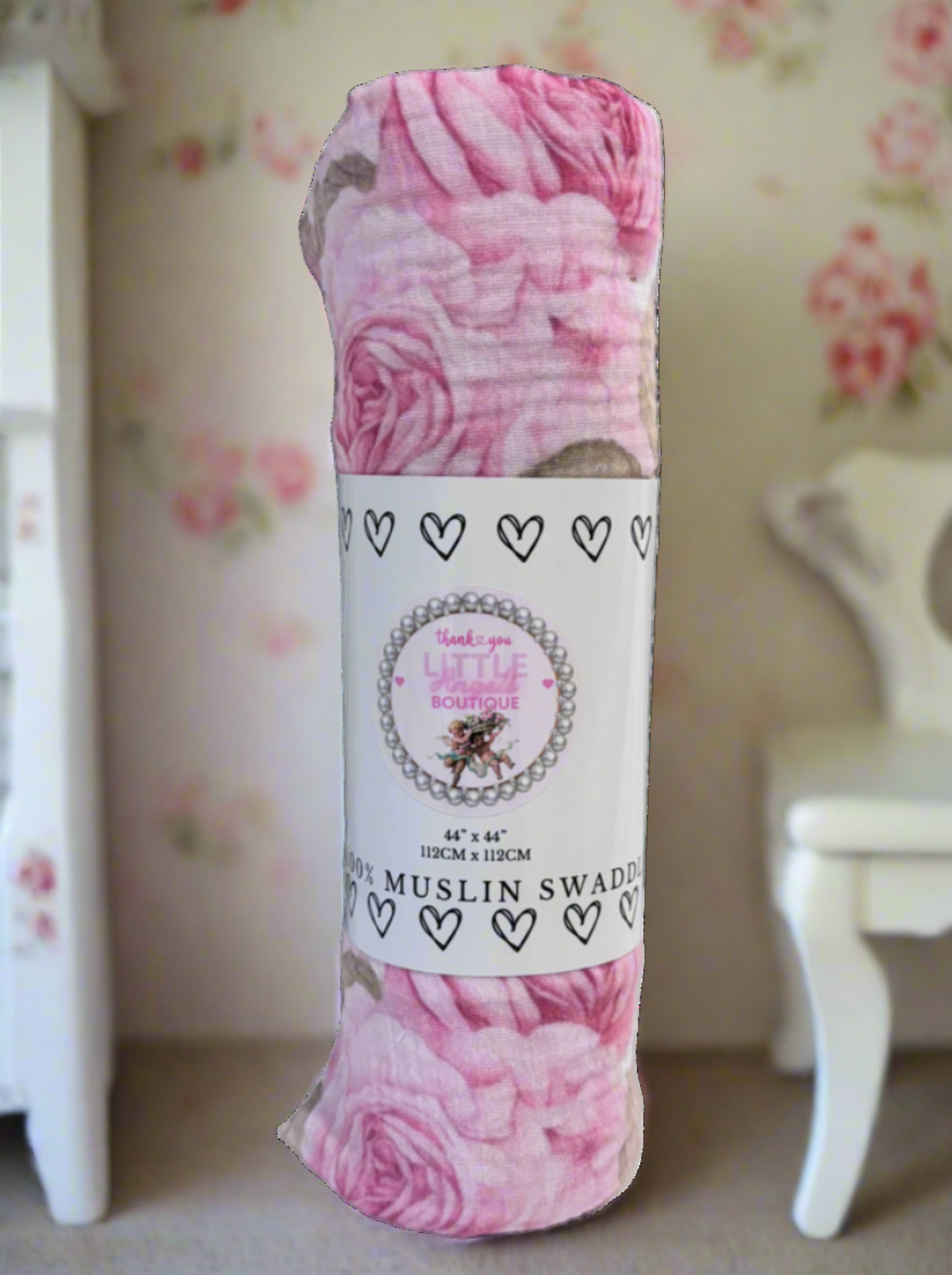 Little Angels Exclusive Print 100% Muslin Swaddle