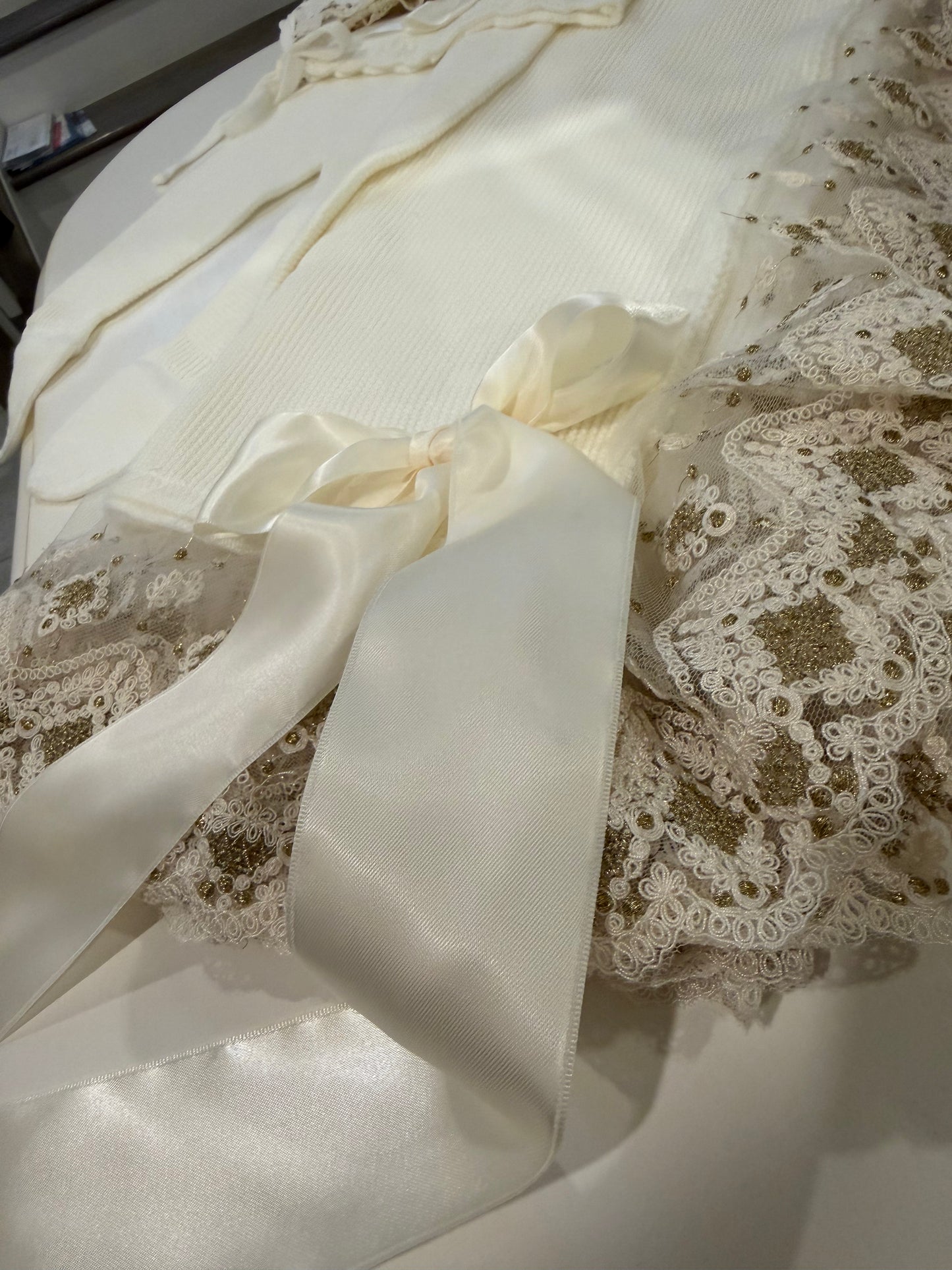 Ivory & Gold Spanish Knit Set