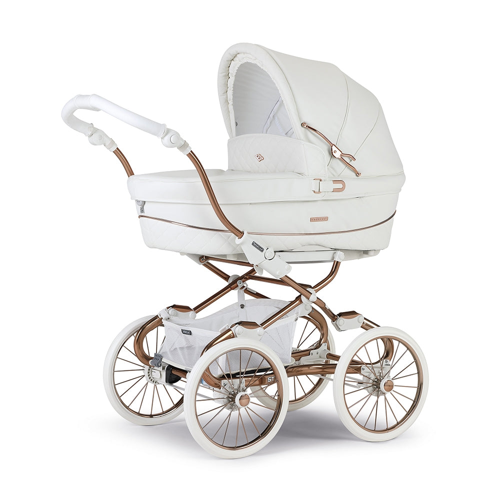 BebeCar Pram Stylo Class White/Rose Gold