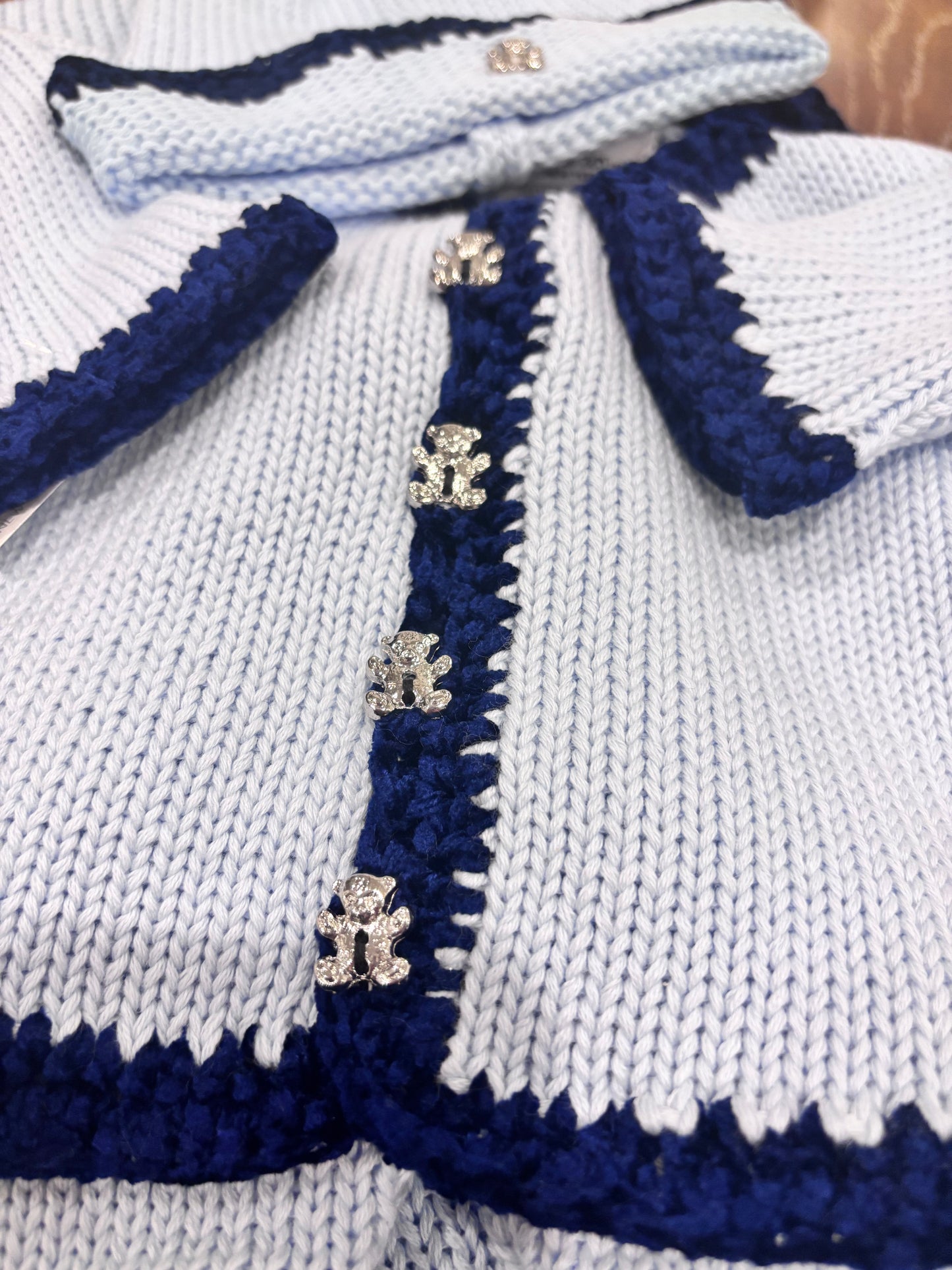 Boys Navy/Blue Teddy Bear Set