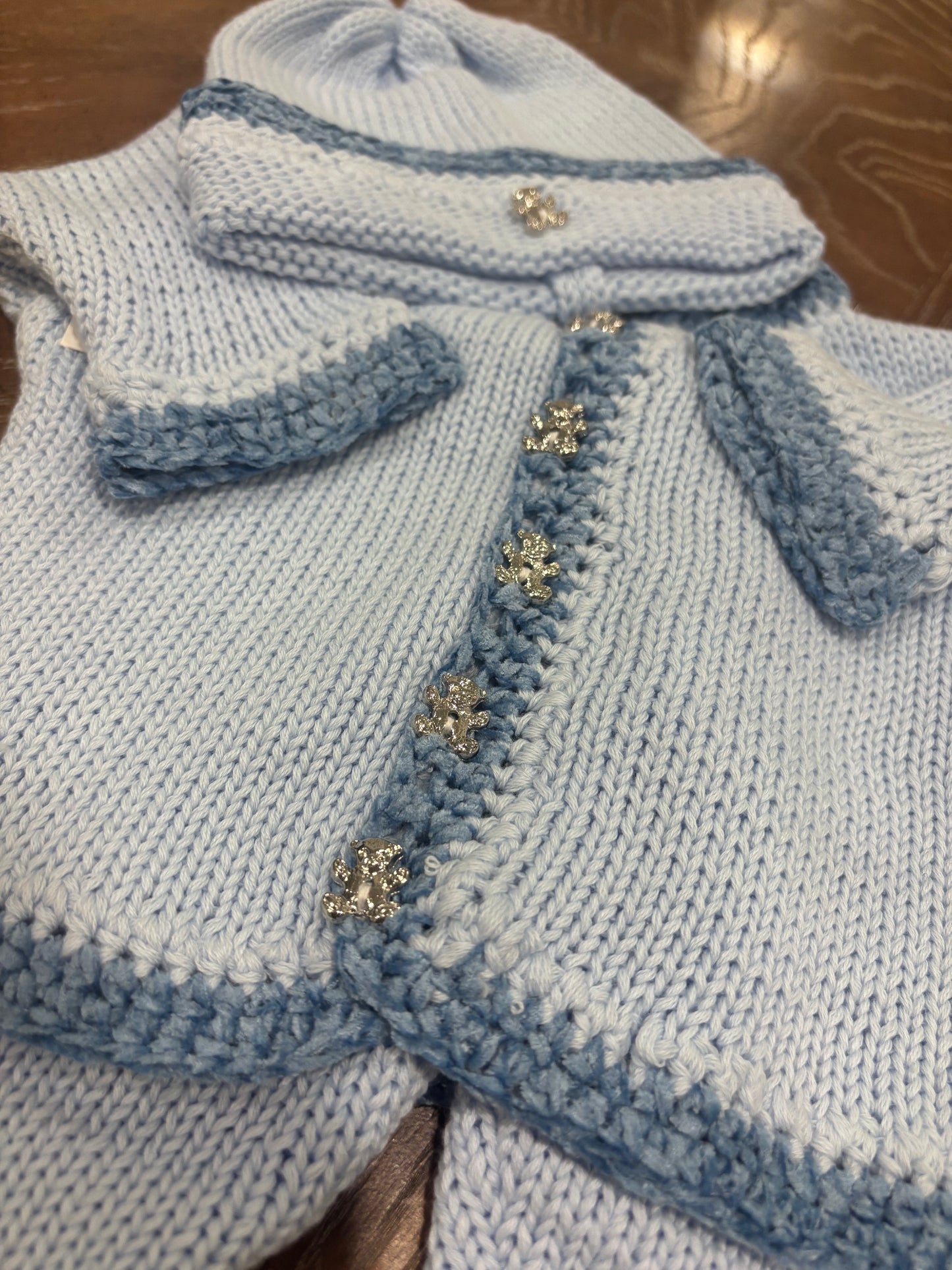 Boys Blue Teddy Bear Set