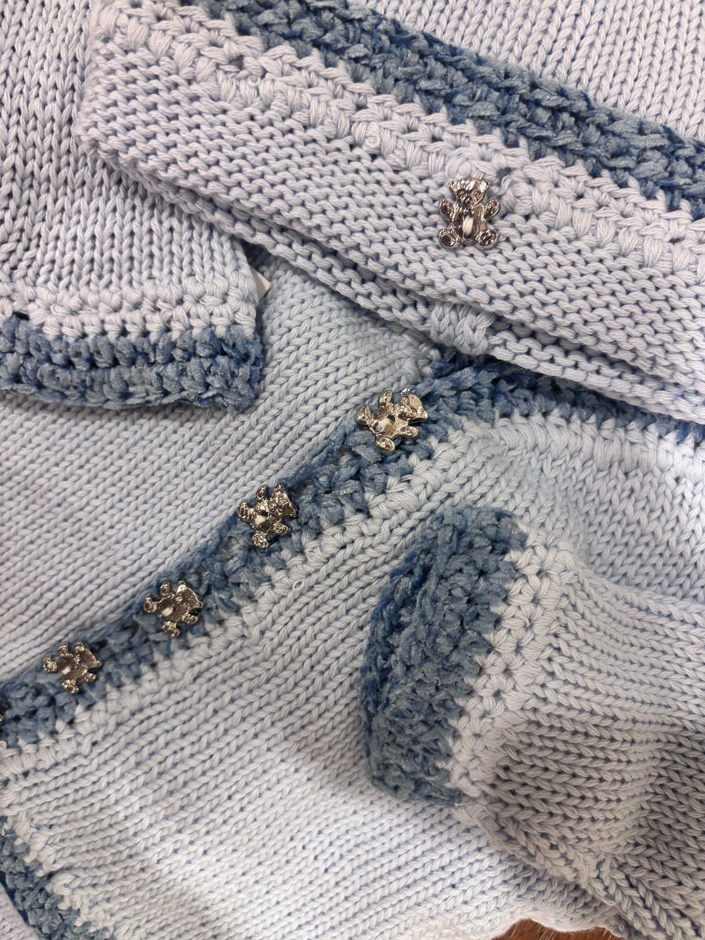 Boys Blue Teddy Bear Set