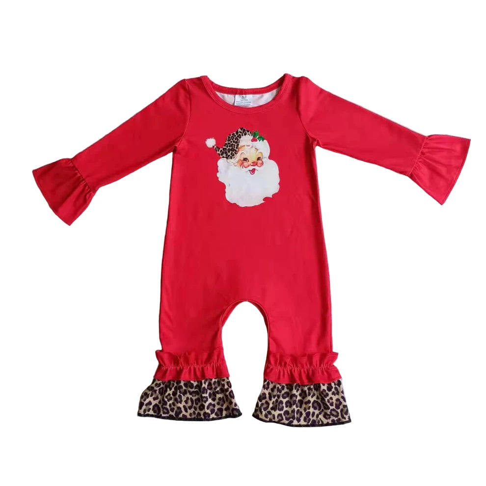 Leopard Santa Romper