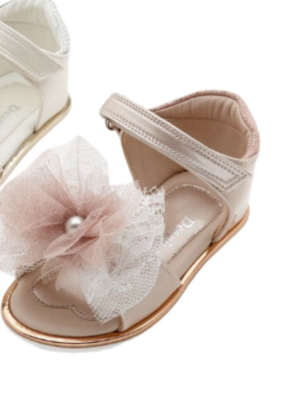 Sandals with Flowers & Pearls