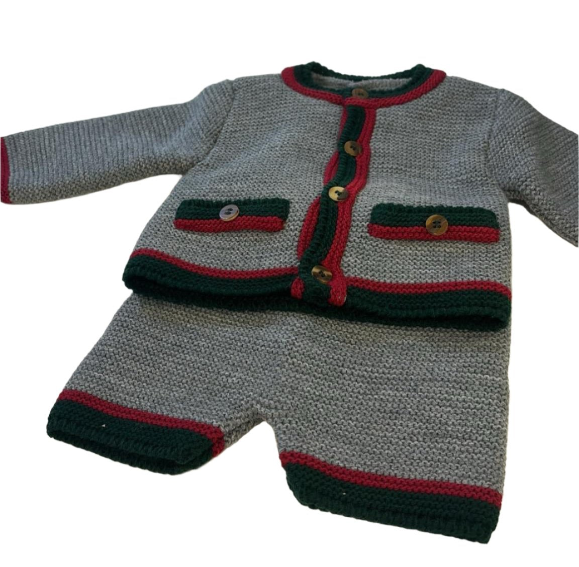 Grey Wool Spanish Knit Set GG Inspired