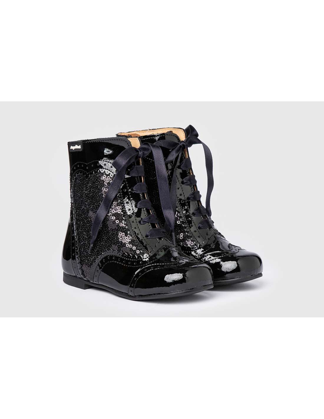 Angelo's Glitter Boots Black