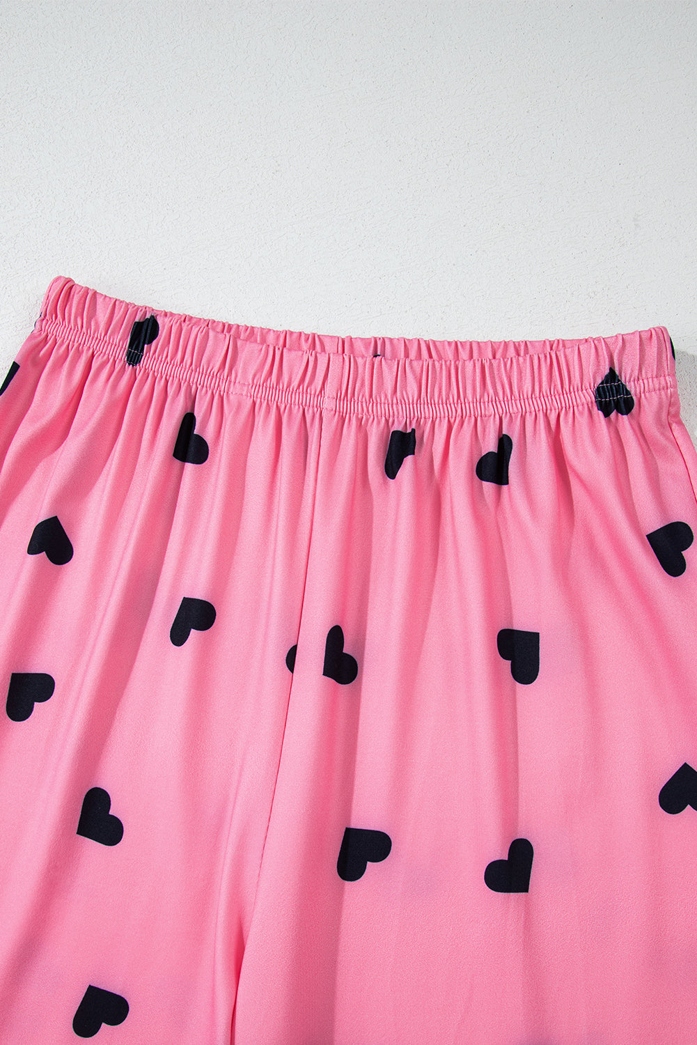 Pink Heart Print Lounge Set