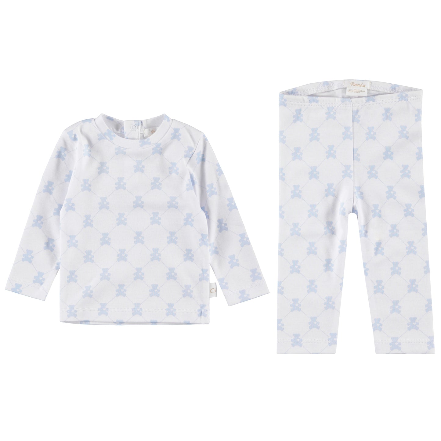 TWO PIECE SET - TEDDY BEAR BLUE