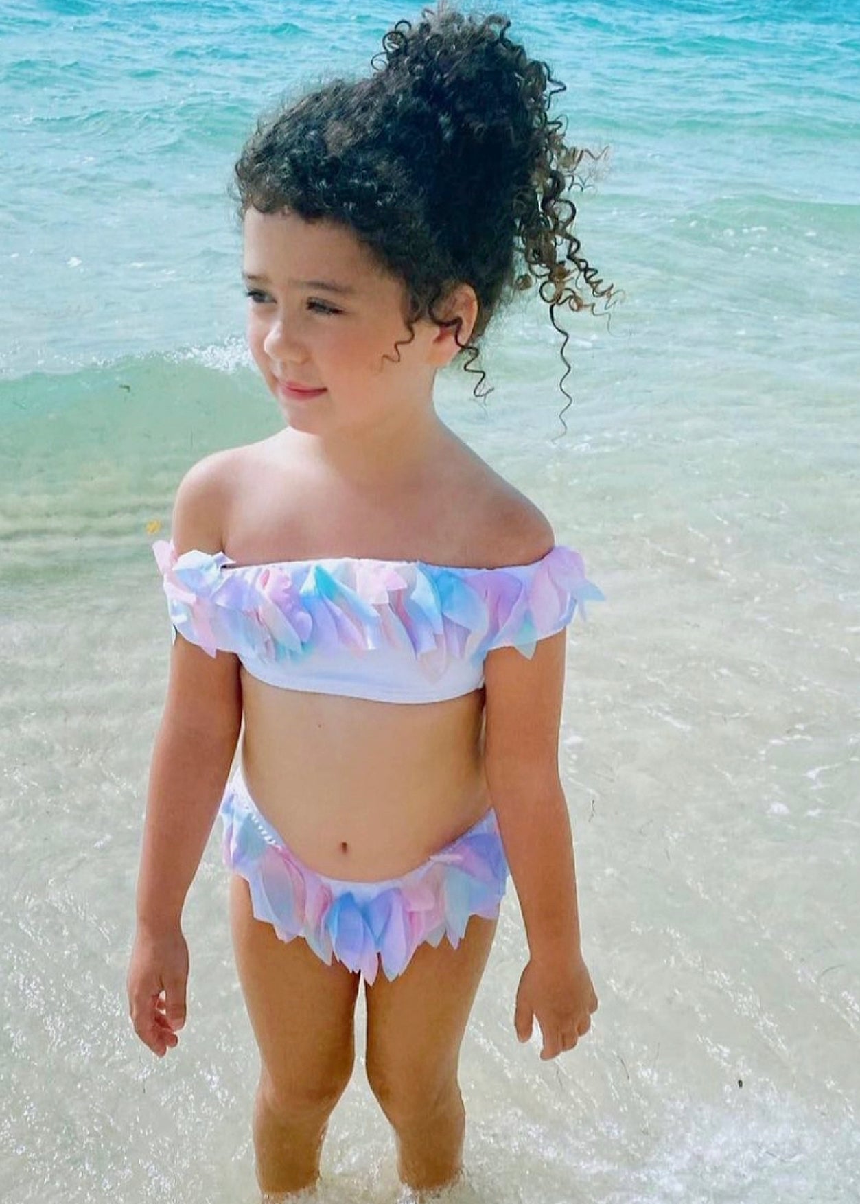 White Bikini with Unicorn Petals