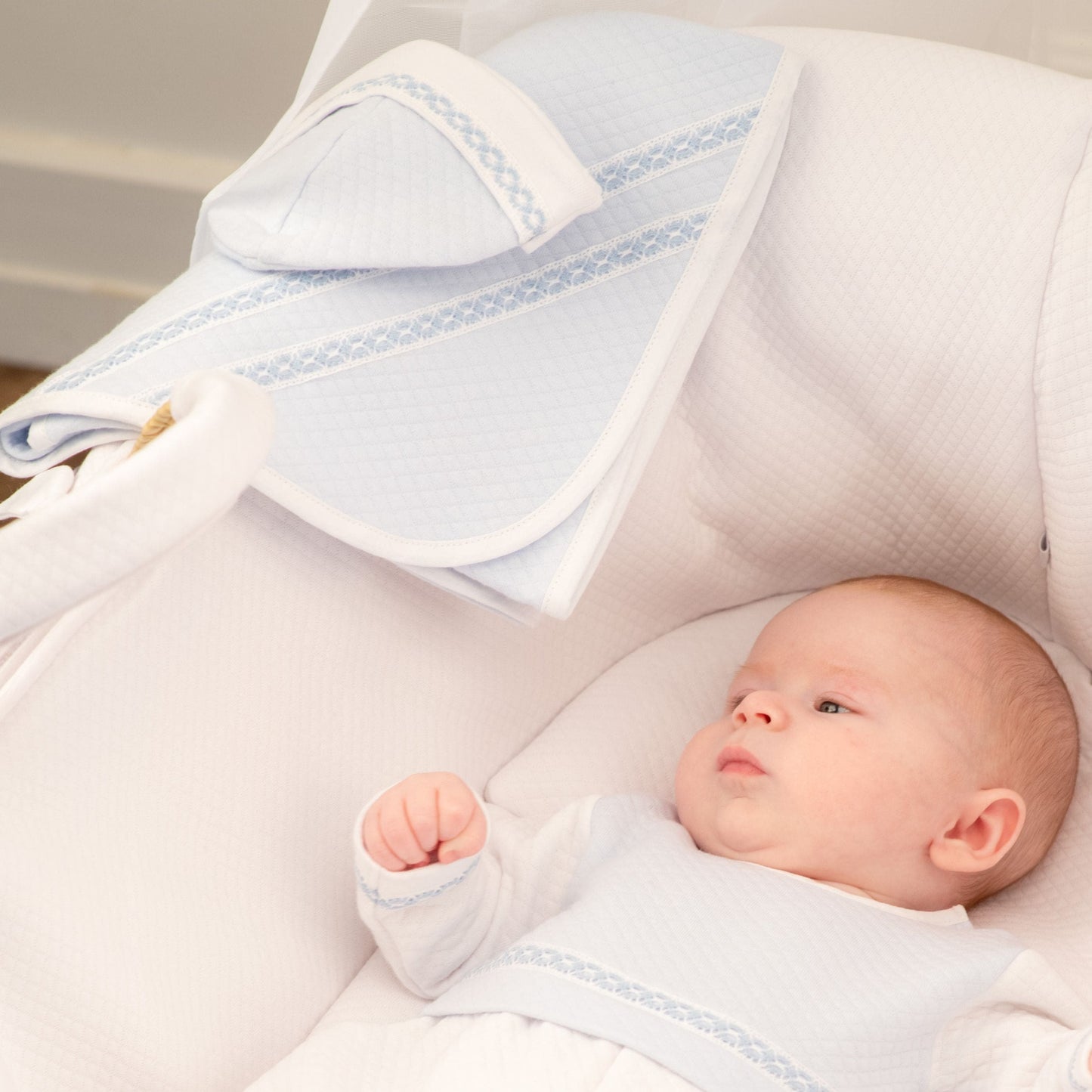 Boys Blue Quilted Cotton Blanket
