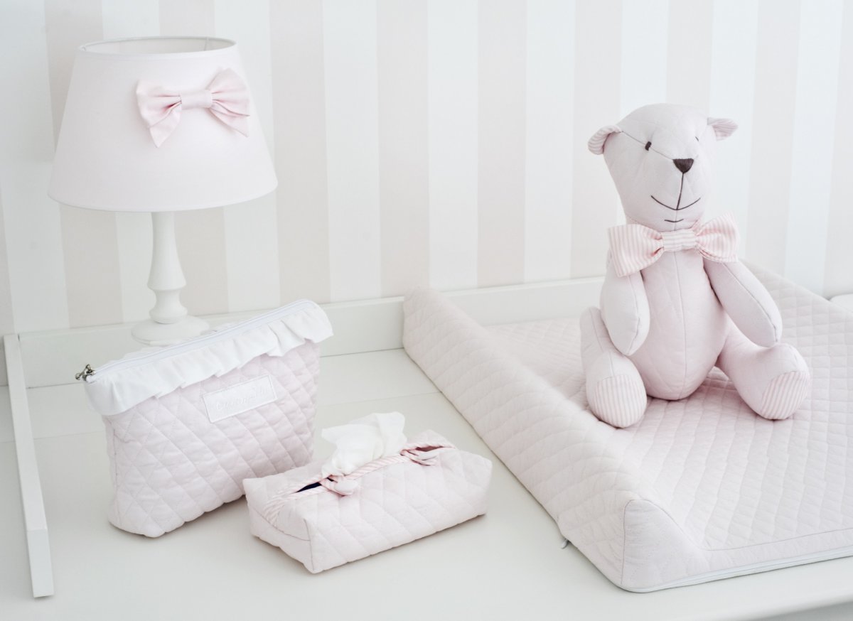 Baby Pink Quilted Wipes Cover