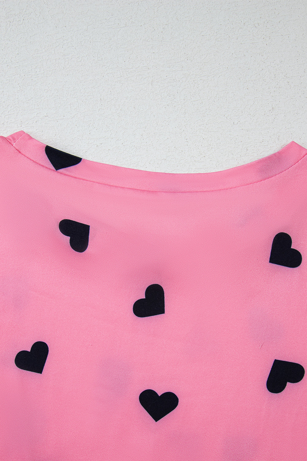 Pink Heart Print Lounge Set