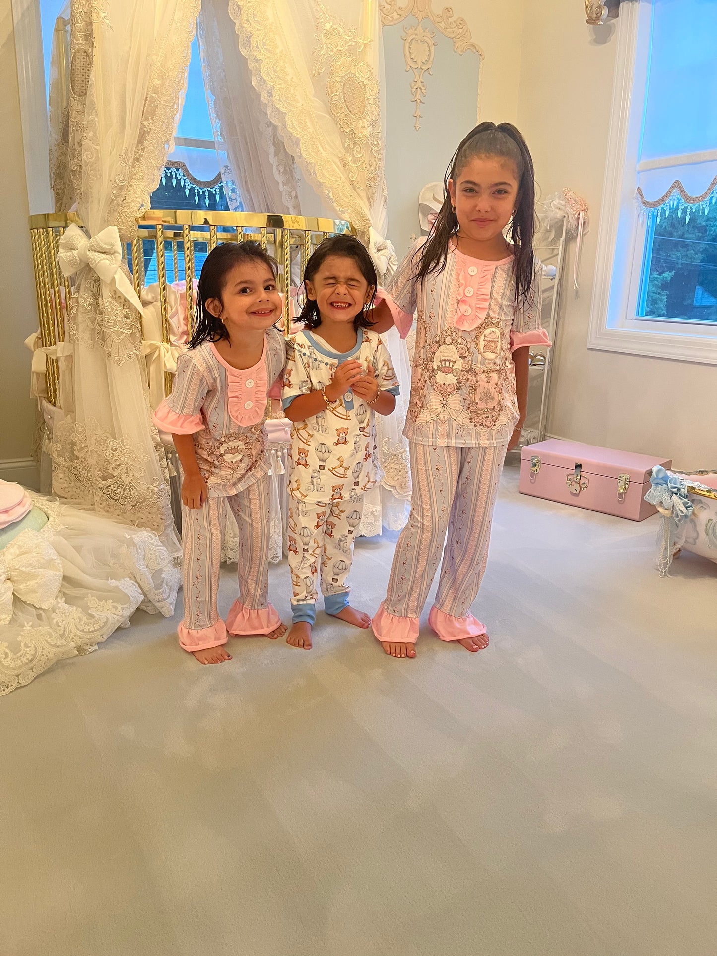 Little Angels Exclusive Designs Blue Victorian Stripe