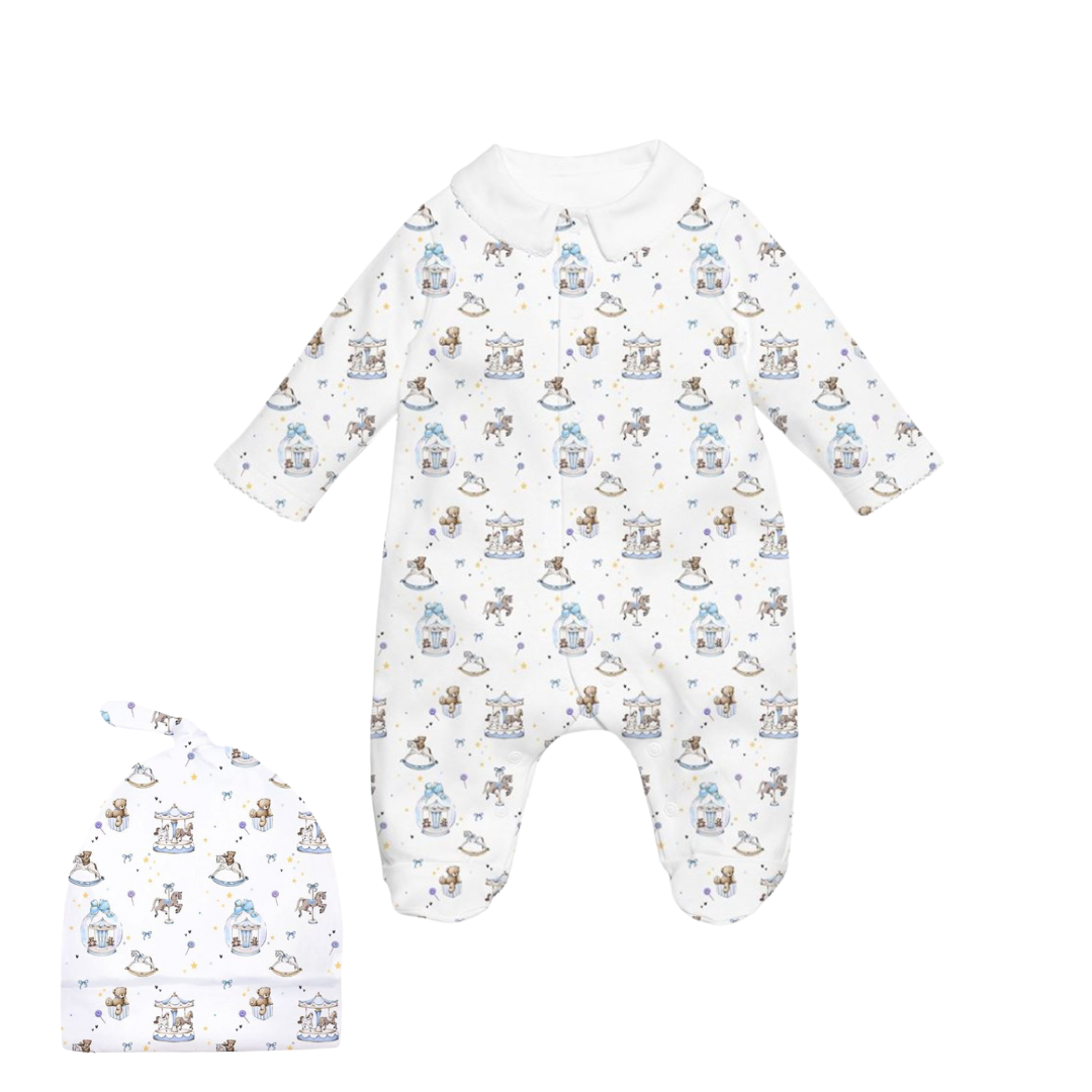 Present Blue with Collar Footies