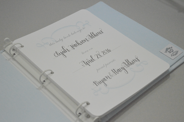 Baby Memory Book - Pink Linen (w/ SILK Bow)