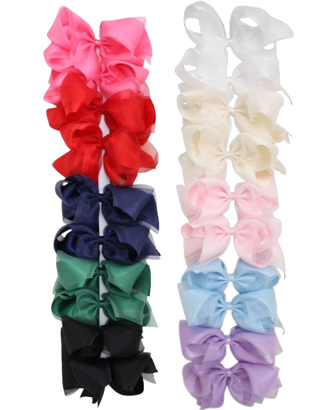 Organdy Satin Overlay Bow