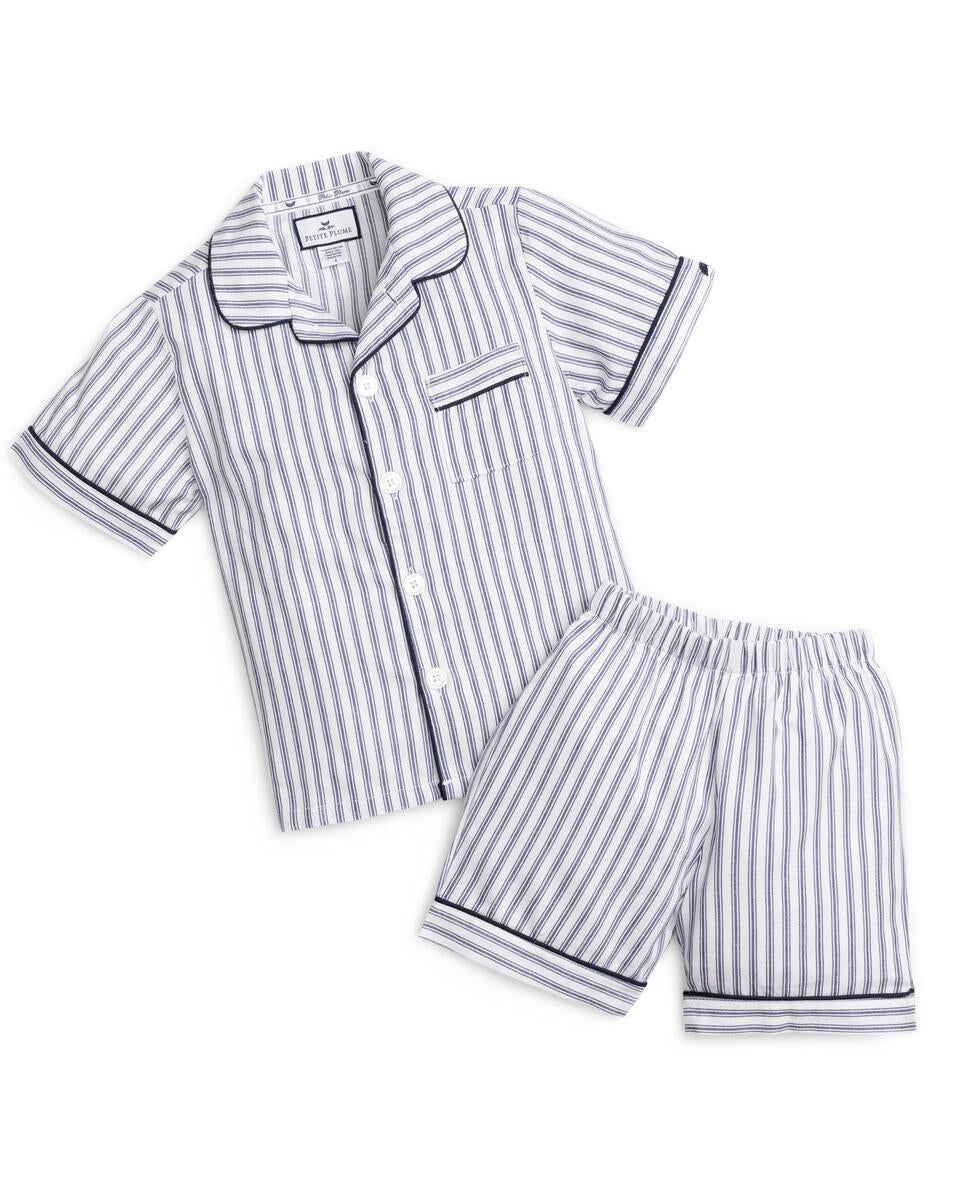 French Navy Shorts Set