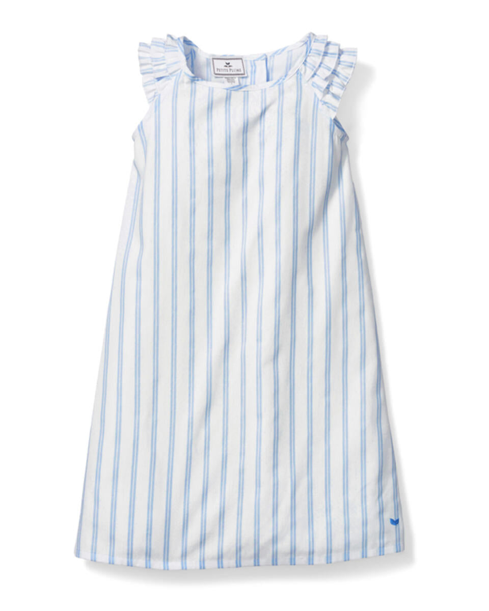 Blue Striped Nightgown